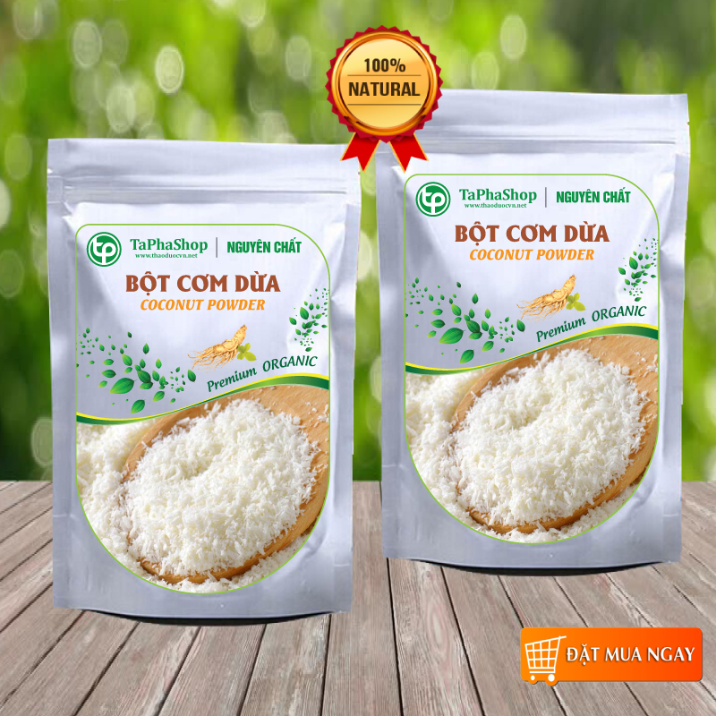 Bột cơm dừa sấy khô nguyên chất 500g - tấn phát