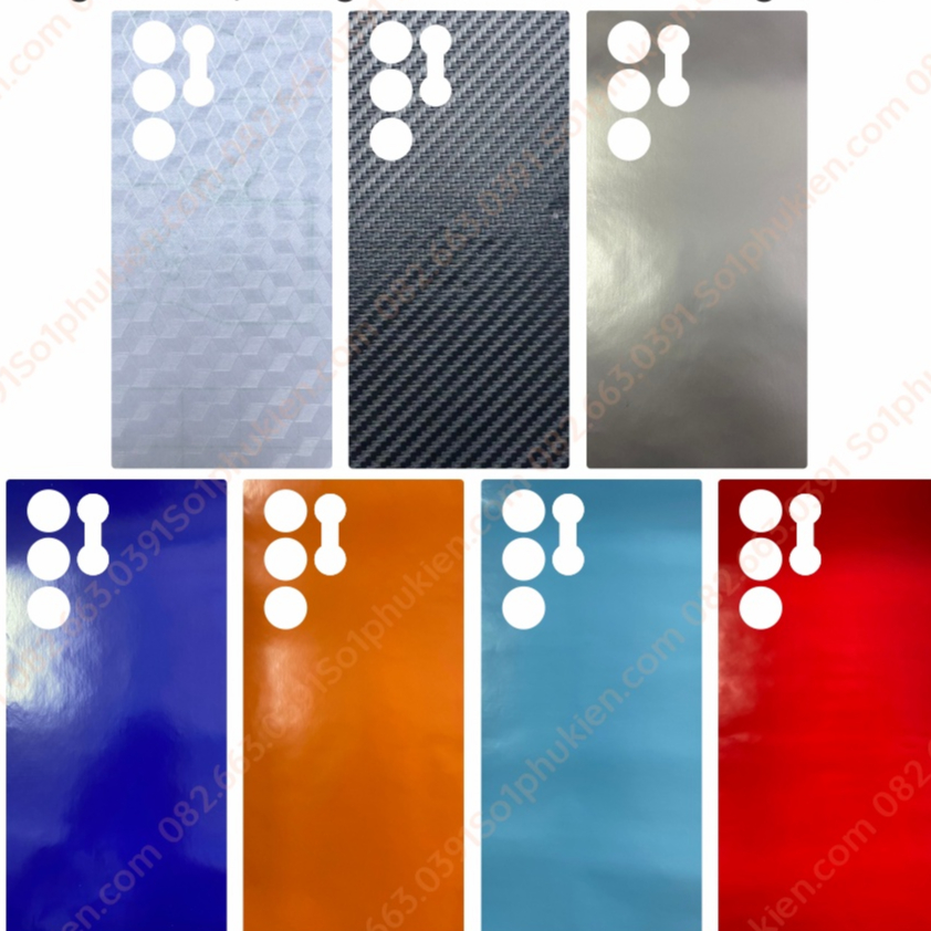 Miếng dán mặt lưng skin carbon Samsung s22 ultra 5G