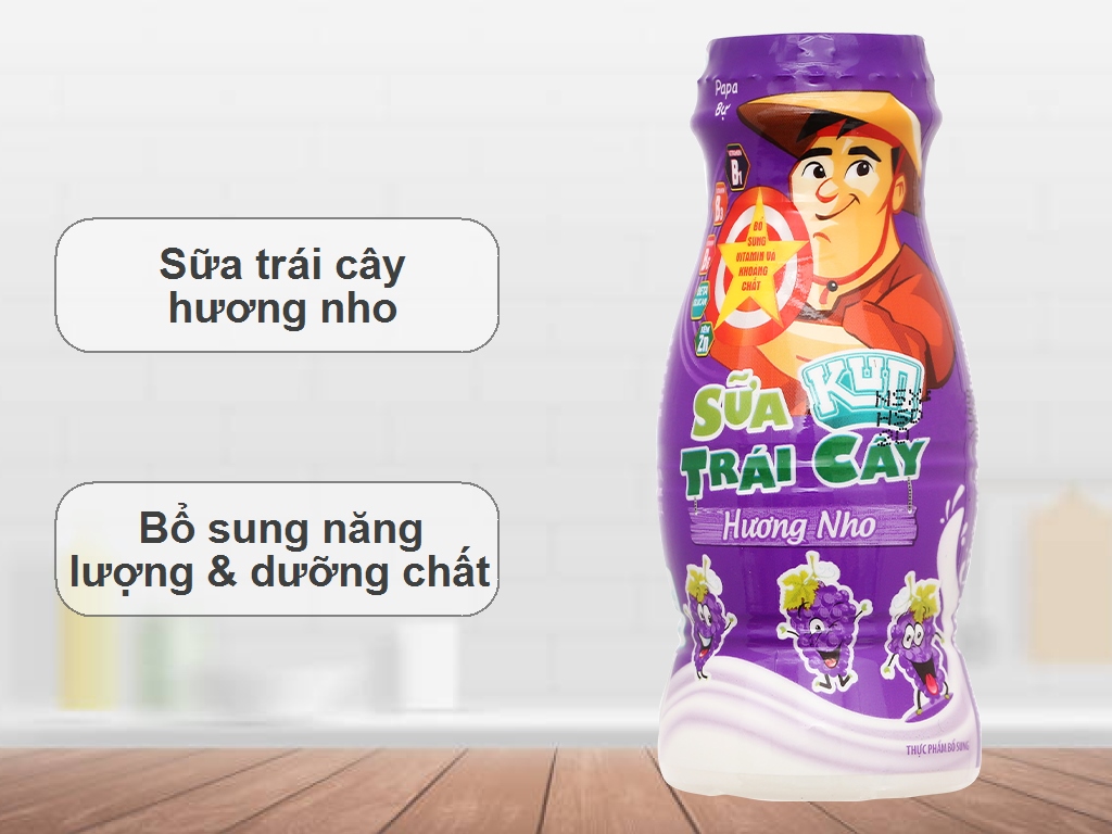 Lốc 6 chai Sữa trái cây Kun 85ml