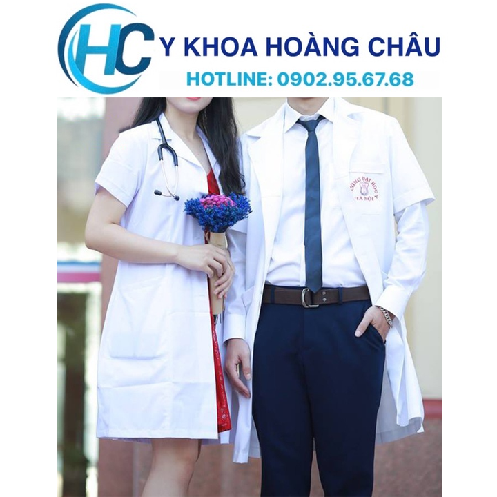 [CHÍNH HÃNG] Áo Blouse Trắng Nam, Nữ Bác Sĩ (Ngắn Tay, Dài Tay)