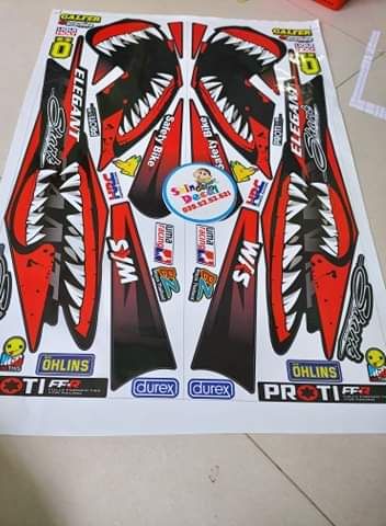 Tem elegant 2016 cá mập đỏ đen