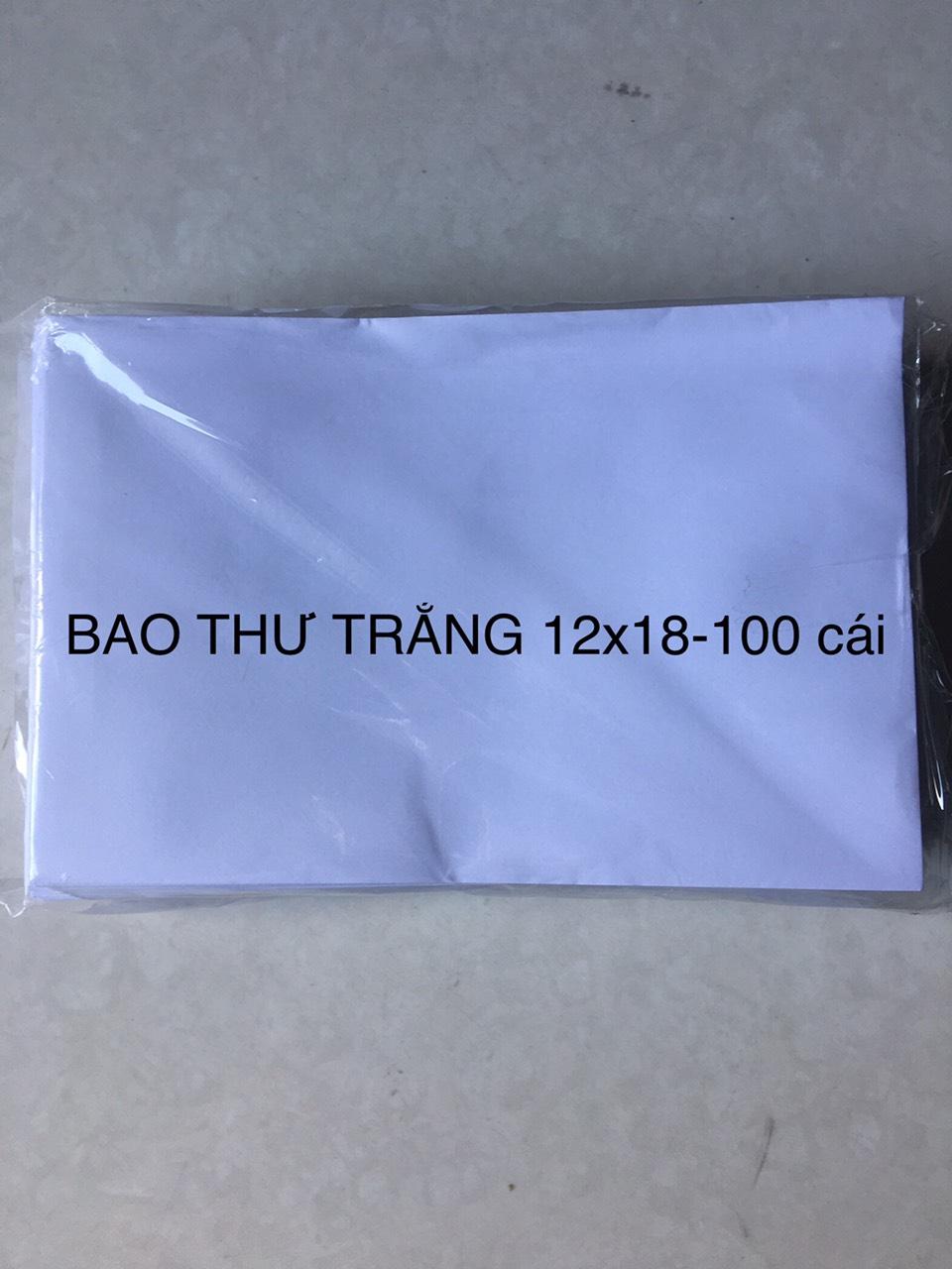 [SALE] 100 CÁI Bao thư trắng có keo 12x 18