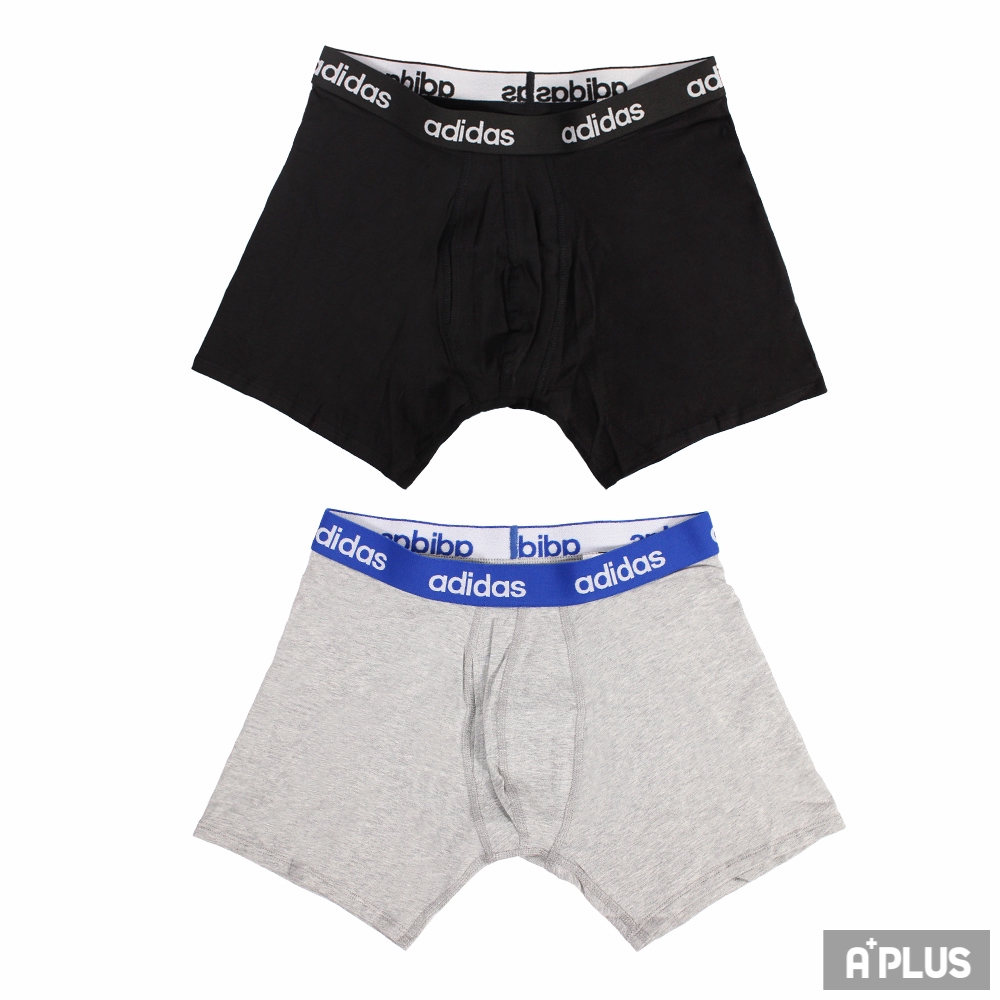 [CHÍNH HÃNG] Adidas ESSENTIALS Logo Boxer Briefs 2 Pack - Grey/Black GN2072