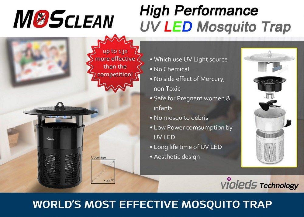 Máy bắt muỗi (đèn bắt muỗi) LED UV Hàn Quốc Mosclean, nhập khẩu chính hãng, Bảo Hành 2 Năm
