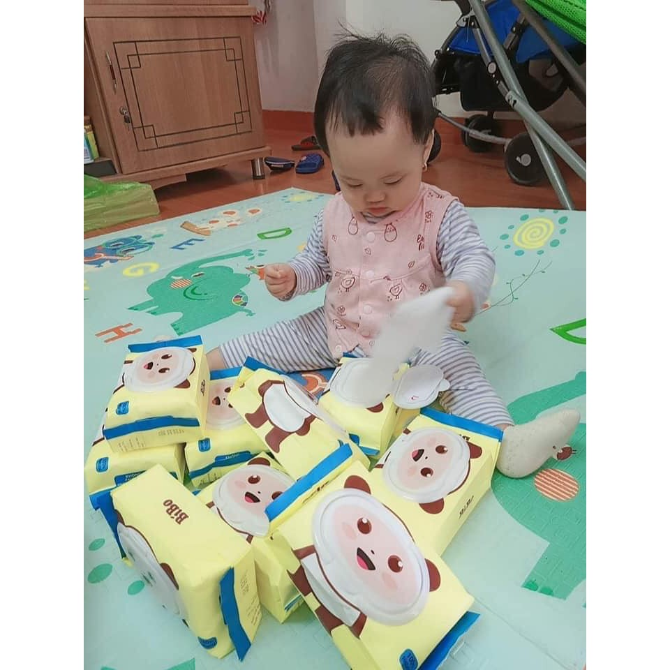 GÓI 100 tờ Khăn ướt không mùi BiBo ( 1 gói)