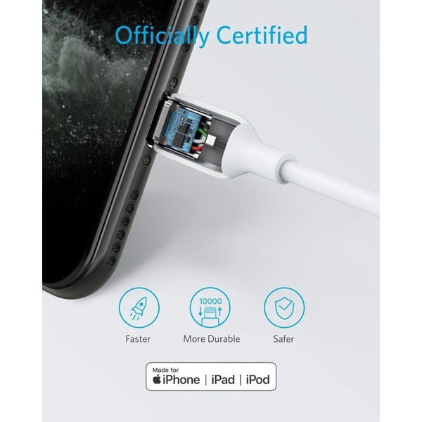 Cáp Anker Powerline III USB C to Lightning 1.8m - A8833 [CHÍNH HÃNG PHÂN PHỐI, BẢO HÀNH 2 NĂM]