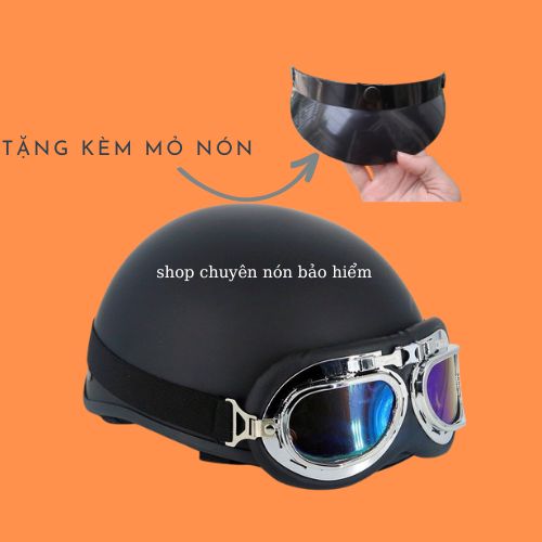 NÓN BẢO HIỂM NỬA ĐẦU KÈM KÍNH PHI CÔNG