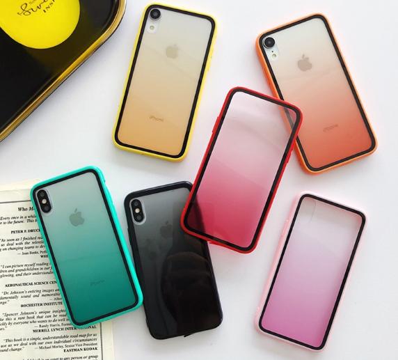 ỐP LƯNG MICA MÀU VIỀN SILICON ( 6 MÀU ) - ỐP IPHONE DẺO