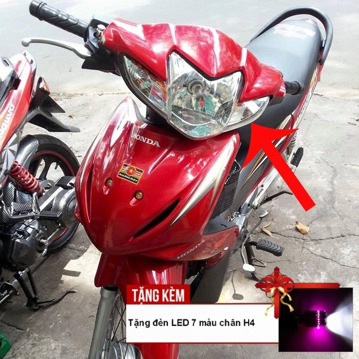 [QUÀ CHẤT - TẶNG ĐÈN LED 7 MÀU CHÂN H4] Đầu đèn pha xe WAVE S110, RSX bóng tròn siêu sáng