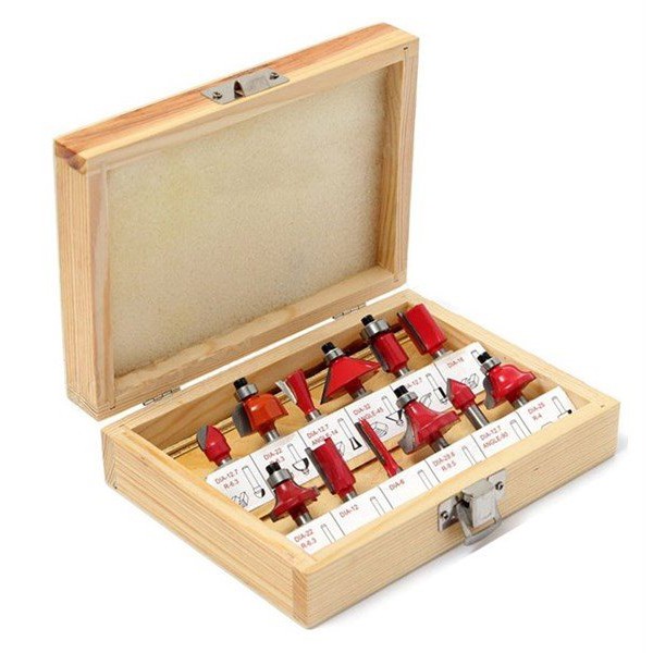 Bộ Mũi Phay 12 Món Cốt 6.35Mm