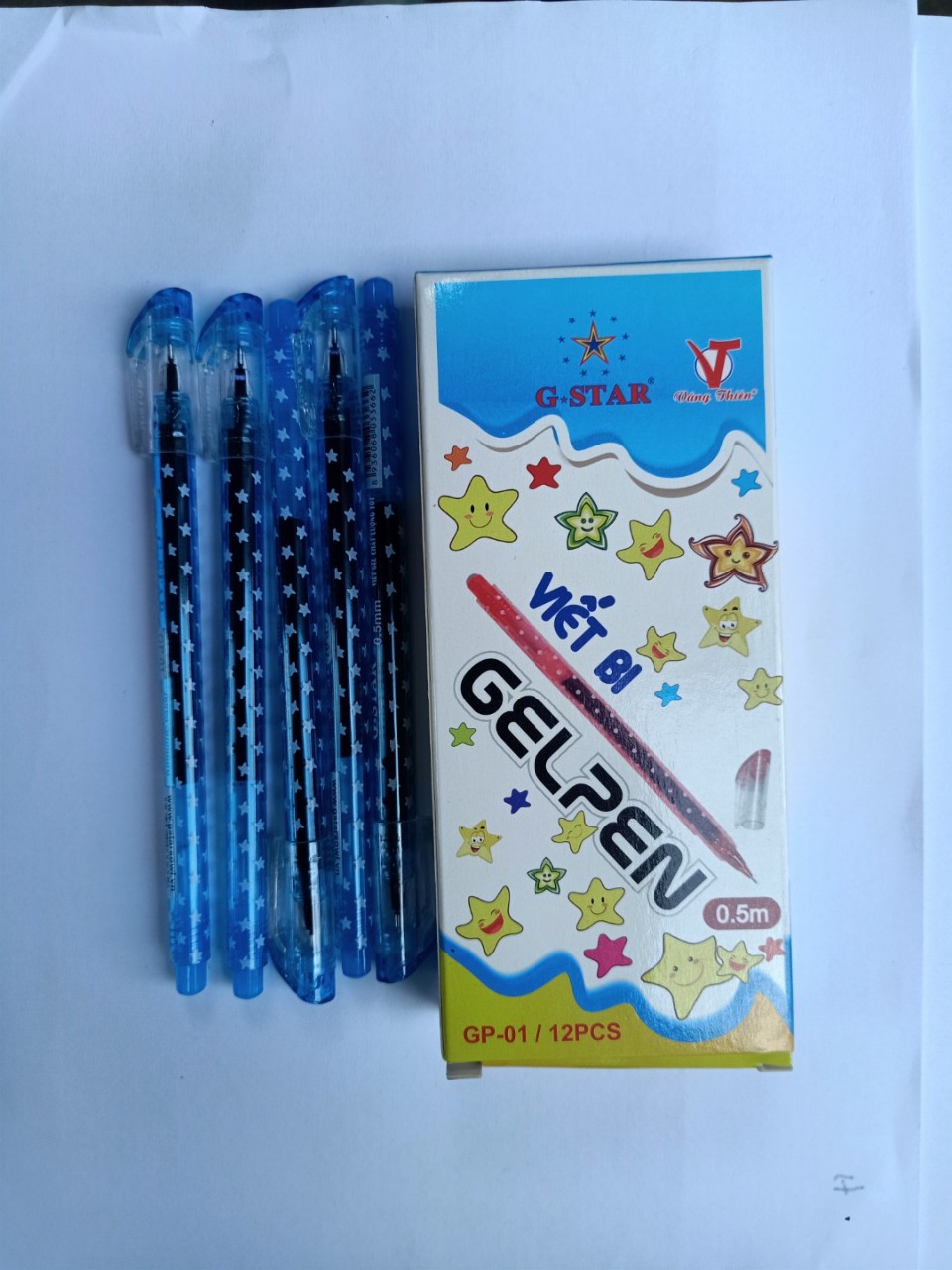 12 CÂY BÚT GEL (TÍM/XANH) GP-01 DÀNH CHO HỌC SINH CẤP 1 TIỂU HỌC
