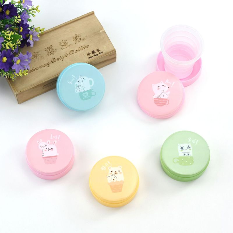Ly Gấp Gọn/Cốc Xếp , Ly uống nước nhựa mini có thể gấp gọn hình thú nhiều màu thích hợp du lịch, cho công sở, dã ngoại.