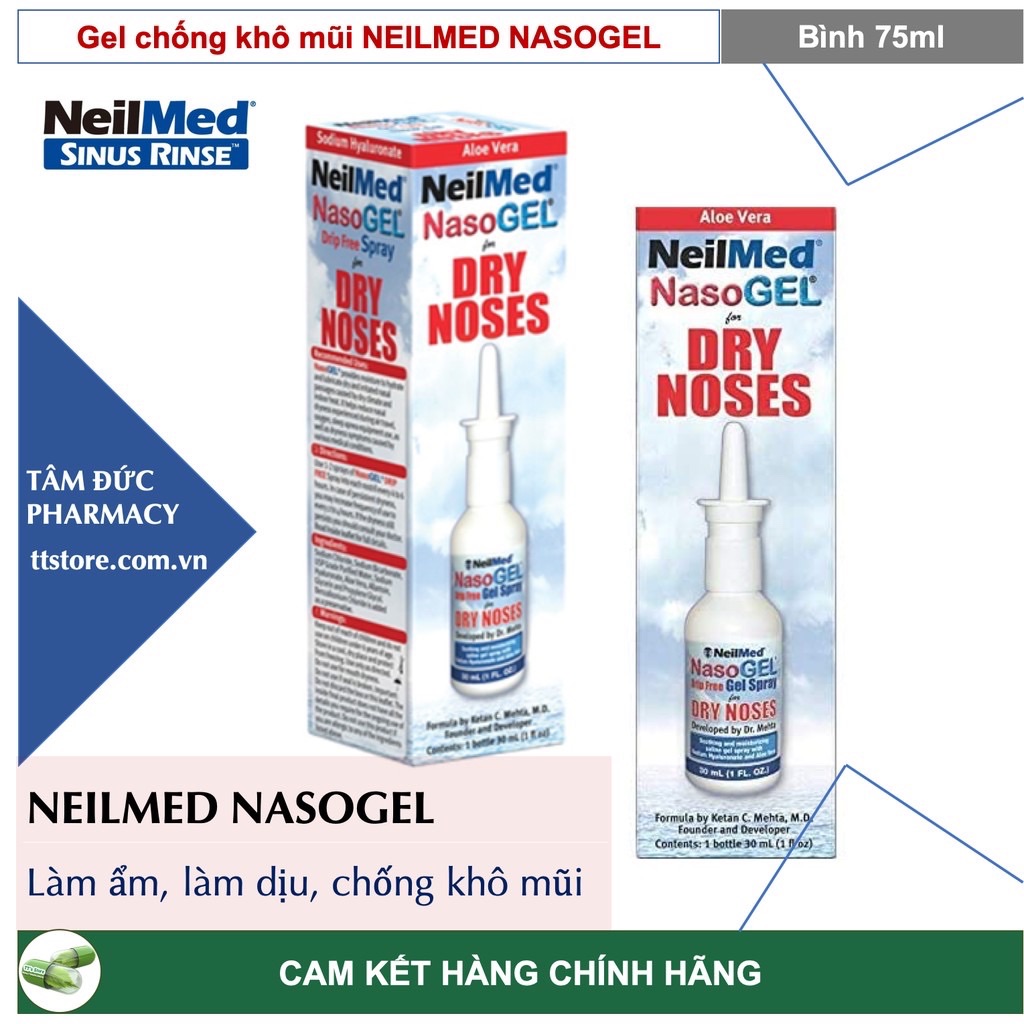 [HCM]Gel xịt chống khô mũi NeilMed NasoGel Spray [Neilmed Naso gel nelmed neomed]