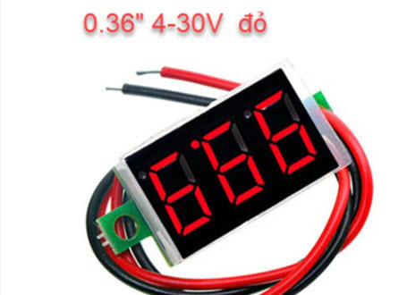 Vôn kế màn hình hiển thị kỹ thuật số 0.36'' inch dc 4-30v tiện lợi