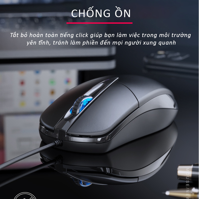 Chuột máy tính có dây SIDOTECH P20 dòng chuột vi tính gaming cho laptop máy tính văn phòng gaming DPI 1200 có phiên bản chuột silent chống ồn chơi game cho game thủ- Hàng Chính  Hãng