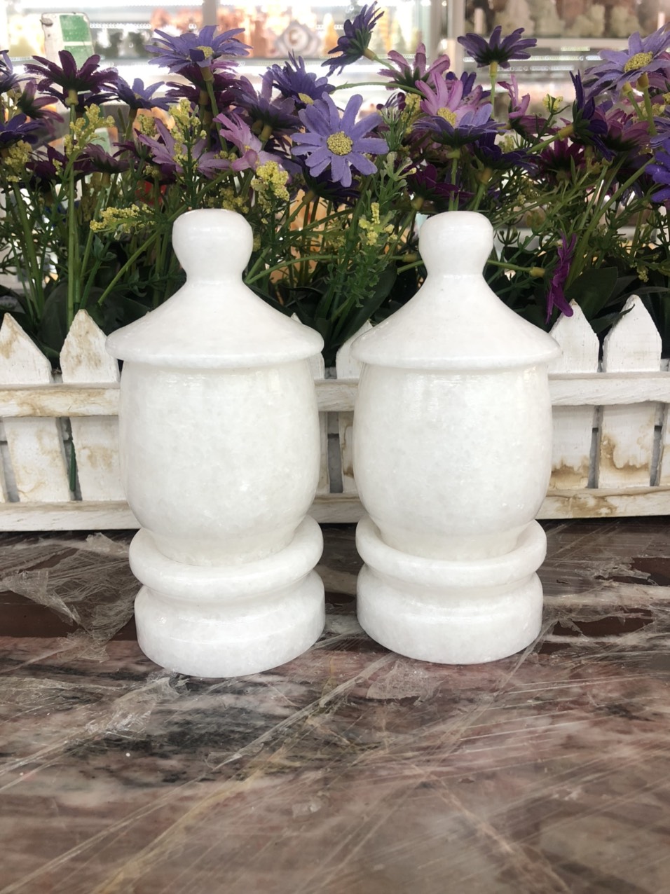 Quả cầu phong thủy đá thạch anh canxit đỏ - Đường kính 9cm