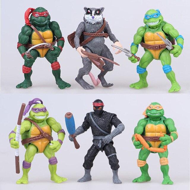 Set 06 Mô Hình Nhân Vật Ninja Rùa Cao 12cm