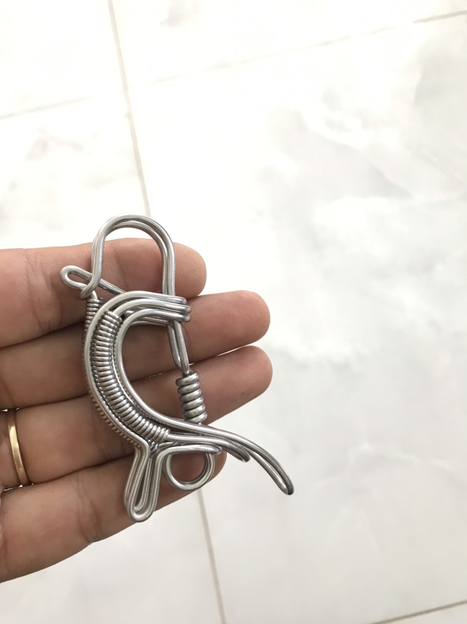 Móc Khóa Inox 304 Uốn Hình Chim Khách May Mắn