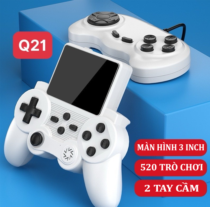 Máy Chơi Game 4 Nút 520 Trò Chơi Vui Nhộn Kết Nối Được Với TV, Kết Nối Tay Cầm Chơi 2 Người