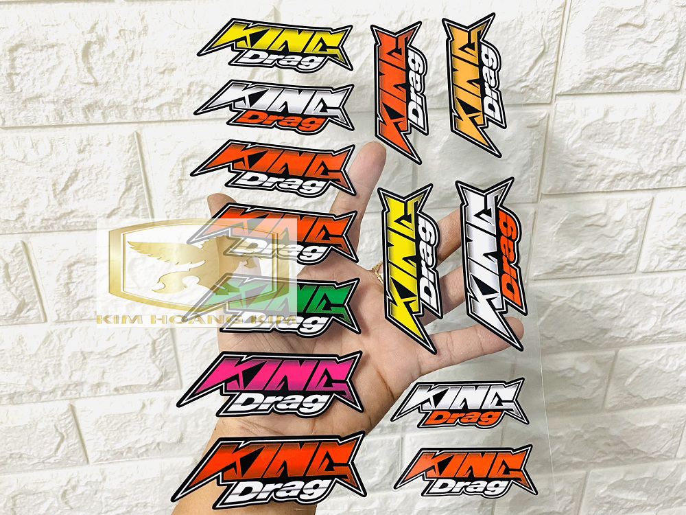 13 tem Sticker decal KINGDRAG dán xe máy siêu rẻ và đẹp