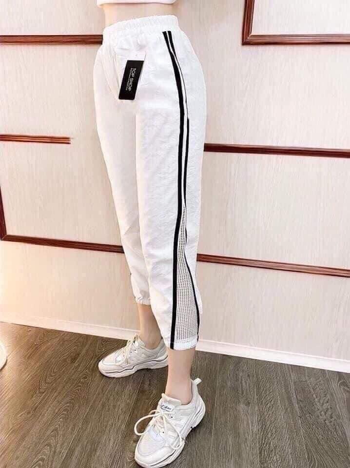 Quần Jogger Đũi phối lưới
