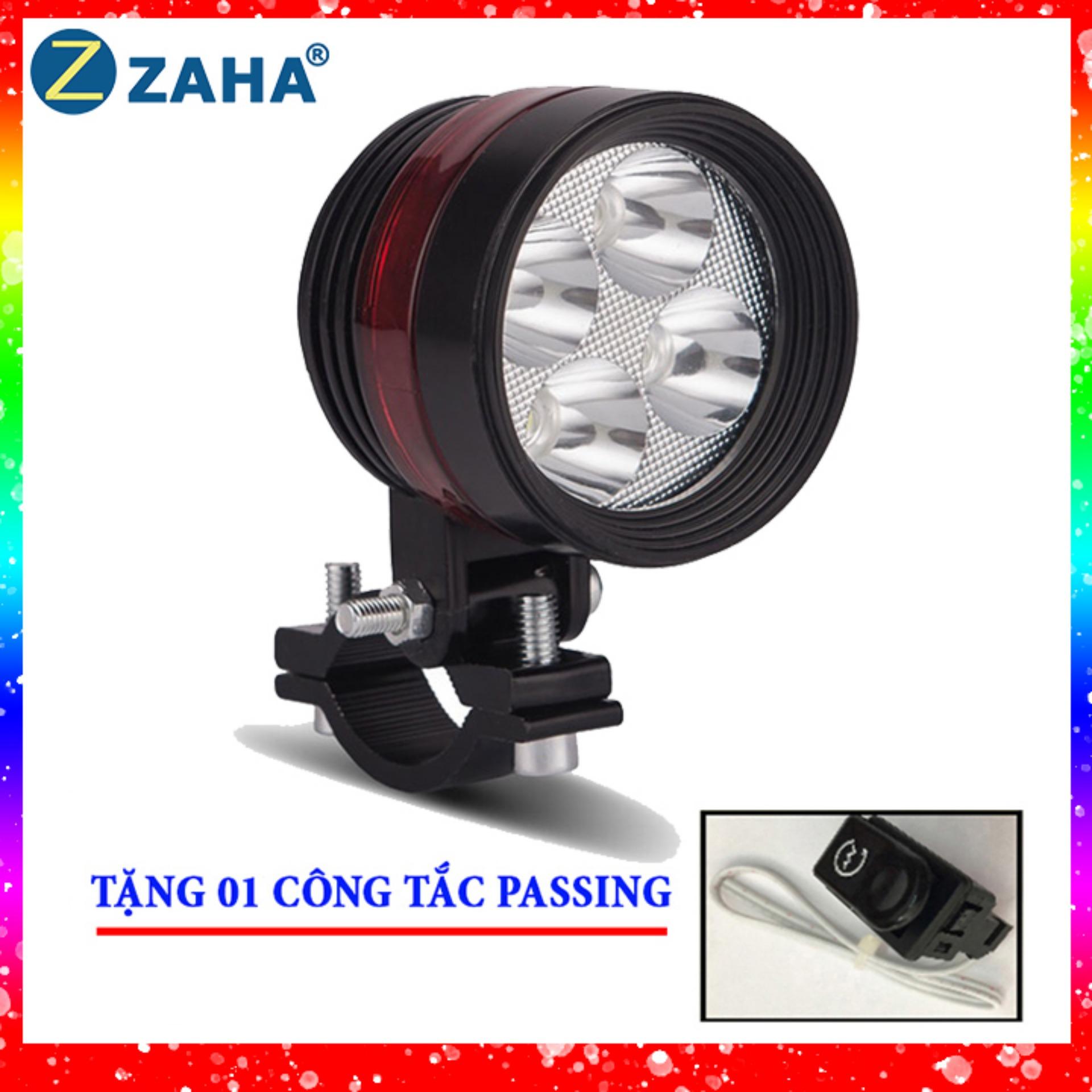 Đèn pha led xe máy L4R ZAHA + TẶNG công tắc Passing đá đèn