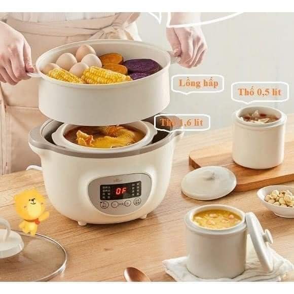 NỒI NẤU CHÁO CHẬM BEAR 1,6 LÍT
