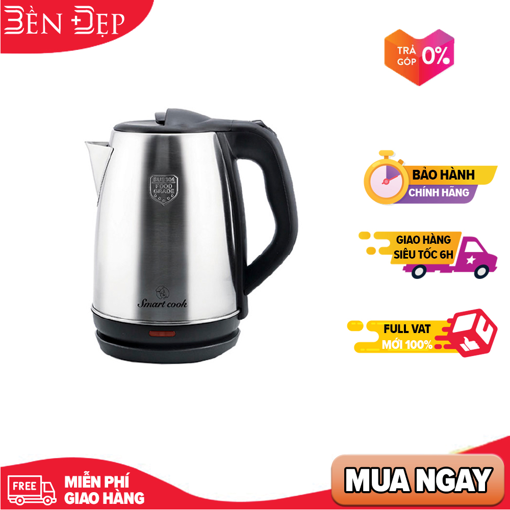 Ấm đun nước siêu tốc Smartcook 1.8 L KES-3855 (Giá áp dụng giao tại HN, HCM& các tỉnh liên hệ shop)
