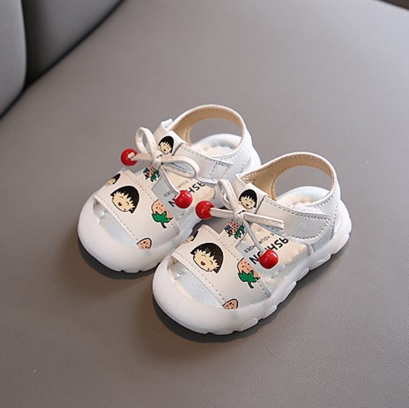 [HCM]Dép sandal trẻ em họa tiết hoạt hình đầu rọ bảo vệ ngón chân đế cao su êm mềm