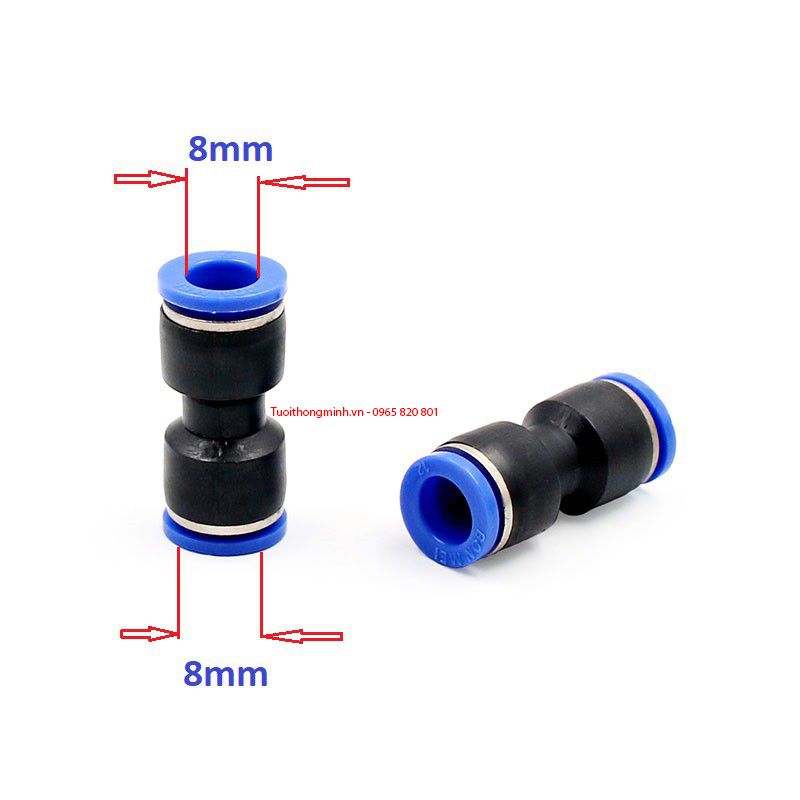 Đầu nối thẳng, nối nhanh ống 8,10,12mm