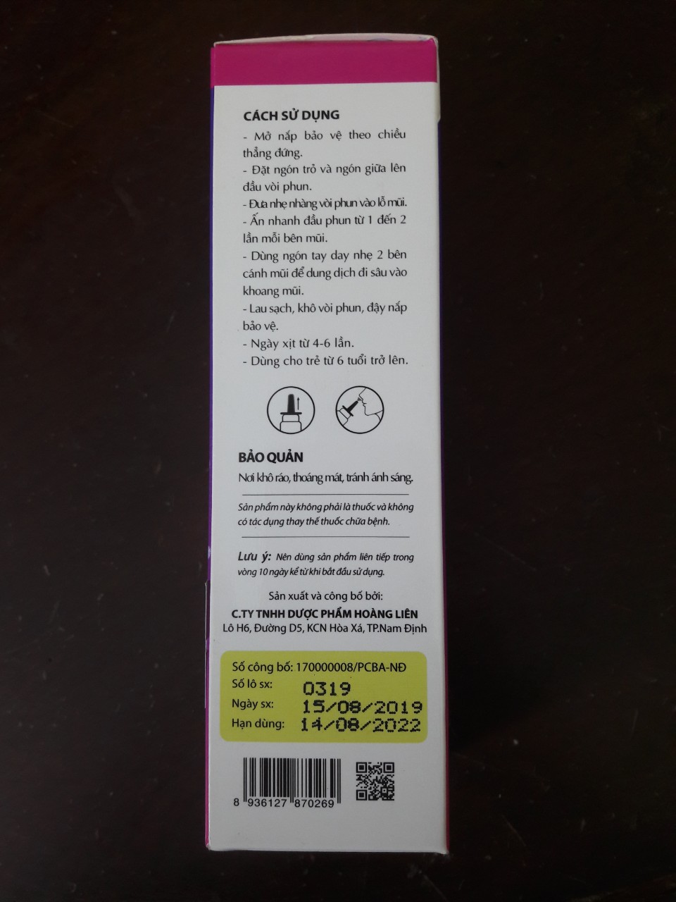[HCM]DUNG DỊCH VỆ SINH MŨI NGŨ SẮC SPRAY