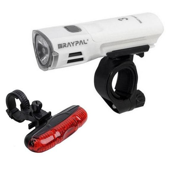 Bộ đèn pha và đèn hậu xe đạp RAYPAL (Trắng)
