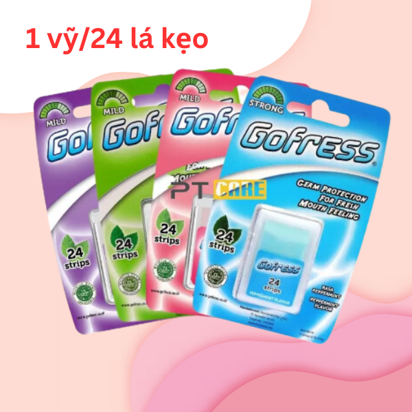 Kẹo Lá Ngậm Thơm Miệng Gofress (Vỉ 24 Lá)