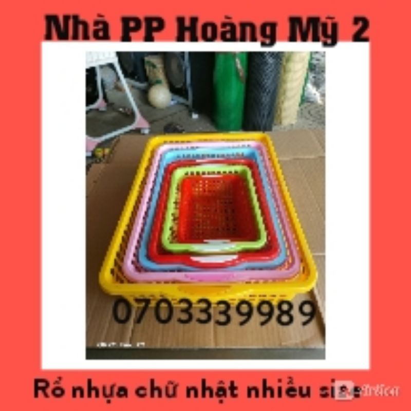 Rổ chữ nhật nhựa châu hưng