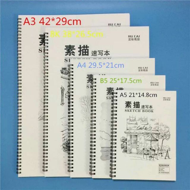 Sổ Vẽ A5, Sổ Phác Thảo, Sổ Vẽ Màu Nước 15*20Cm (160Mgs 30 Tờ)