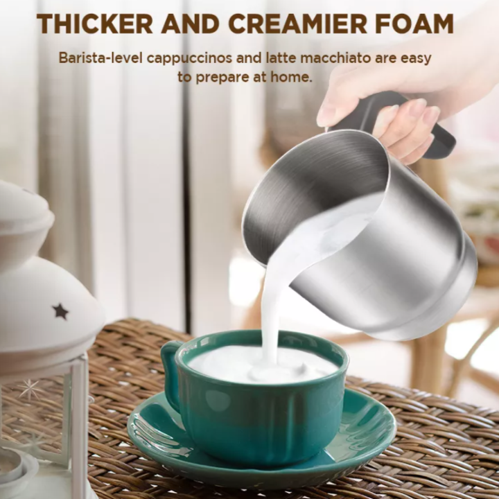 Máy tạo bọt sữa chuyên nghiệp dùng cho quán 4 trong 1 Chulux JMF-988S, dung tích 500ml, công suất 500W