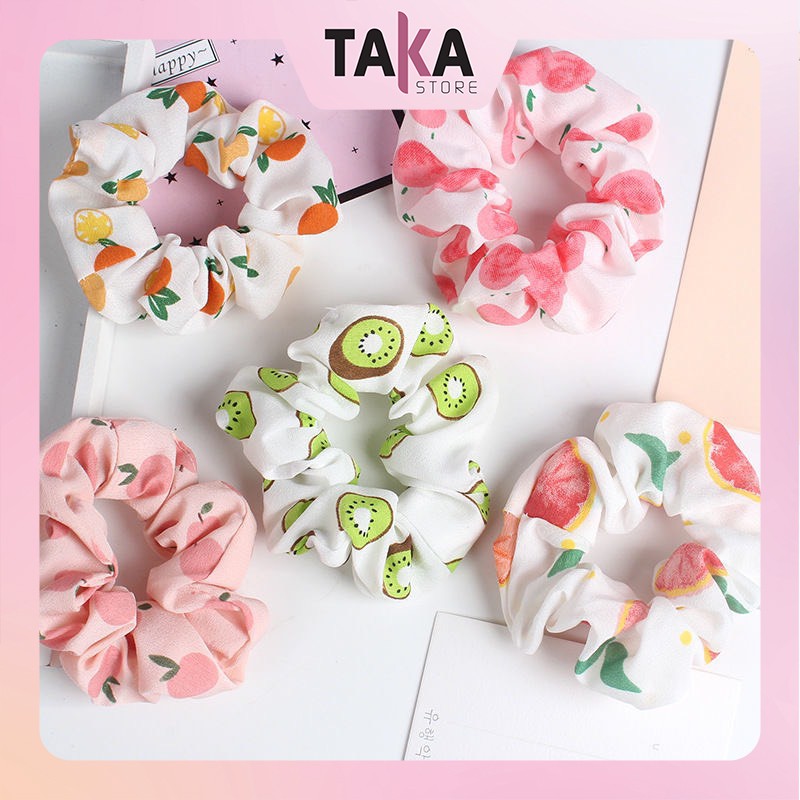 Cột Tóc Vải Scrunchies Trái Cây Hot Ct75