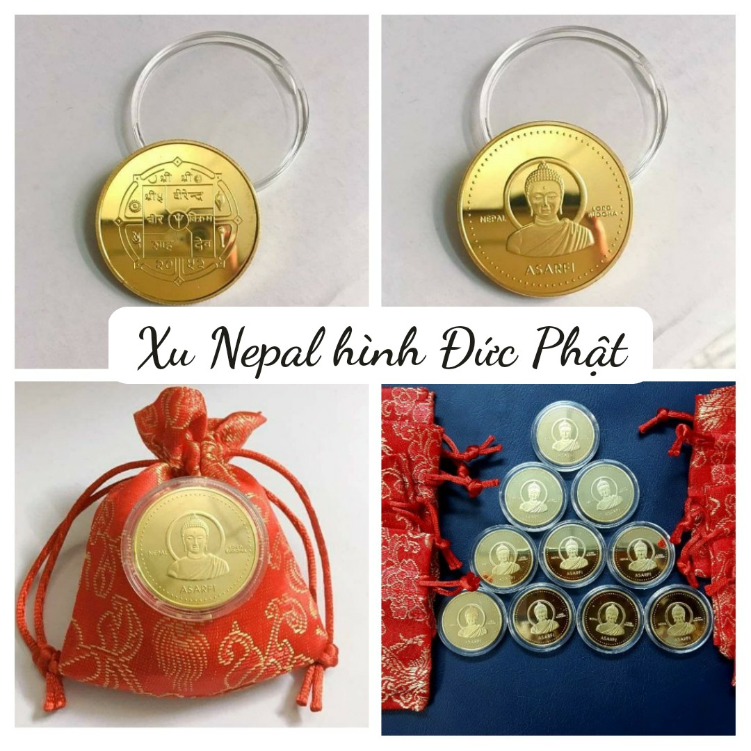 [HOT SALE 1K SẢN PHẨM/ THÁNG ] Xu phật Nepal Hình đức Phật Thích Ca
