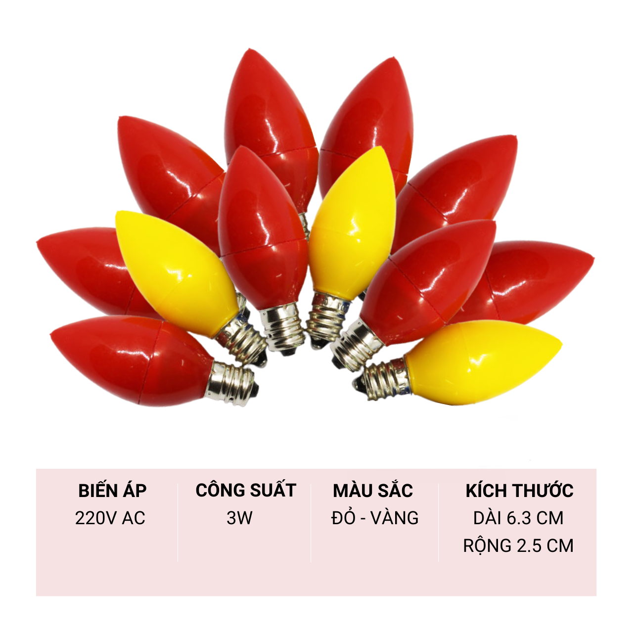 Bộ 10 bóng led ớt thờ 4 màu - BetterLife