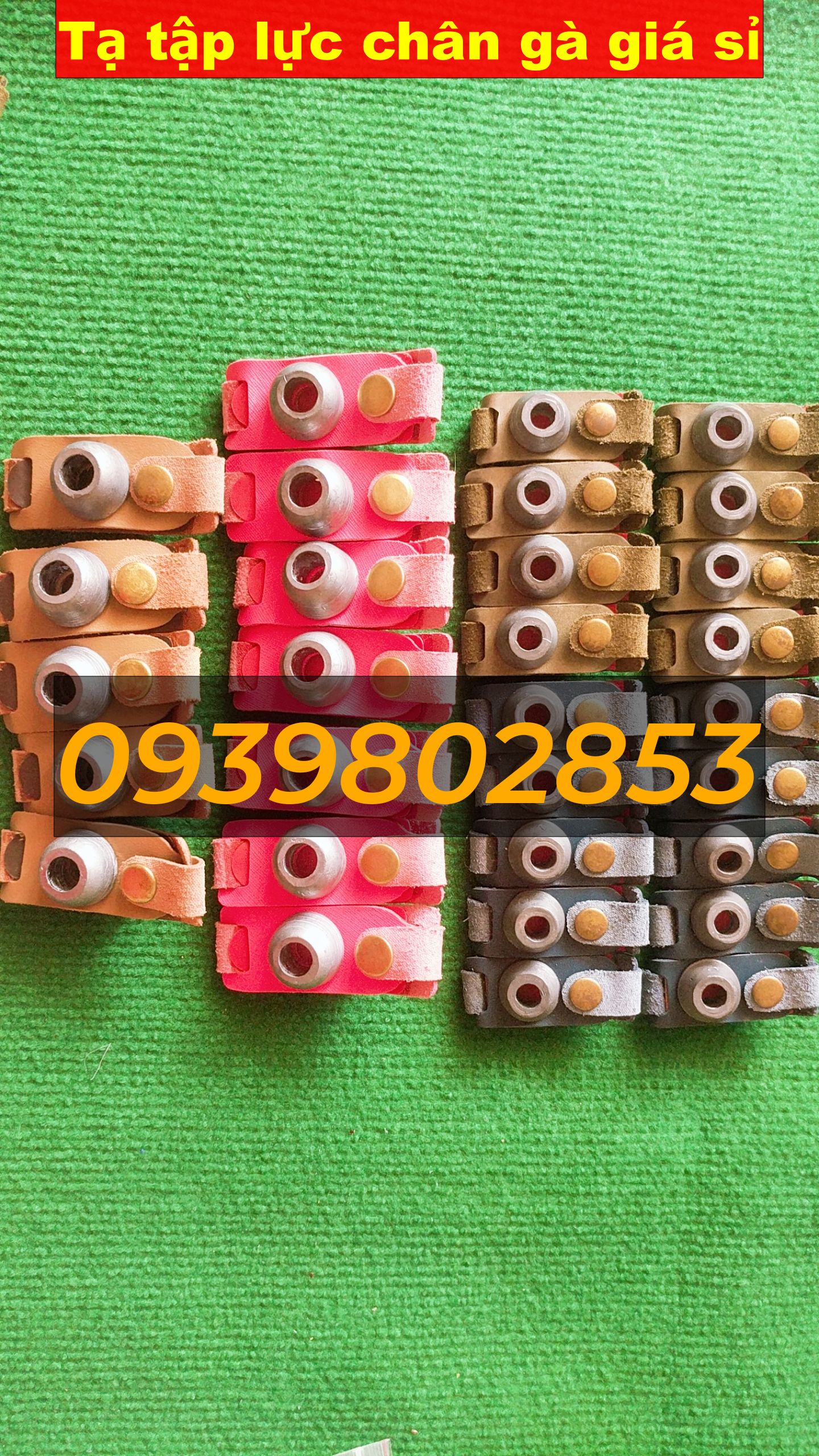 Tạ Chì Đeo Chân Bằng Da Cho Gà Đá - Bộ x 2 Cái