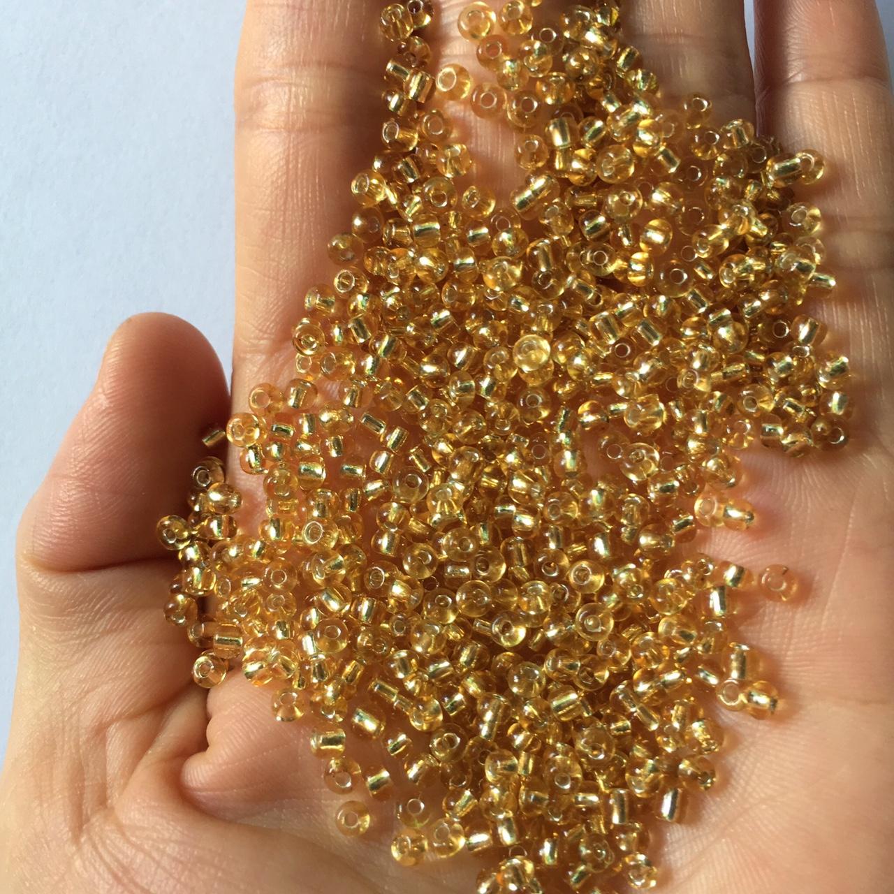 Gói 10g cườm cát màu vàng kim