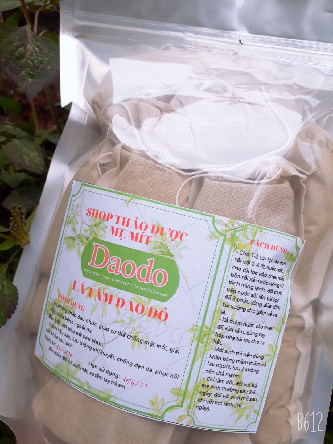 lá tắm người dao đỏ (10 túi lọc)