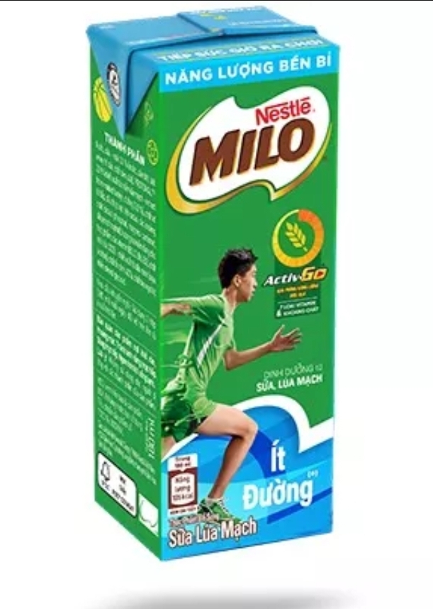Milo ít đường 180ml - Thùng 48 hộp- date 21/7/2022
