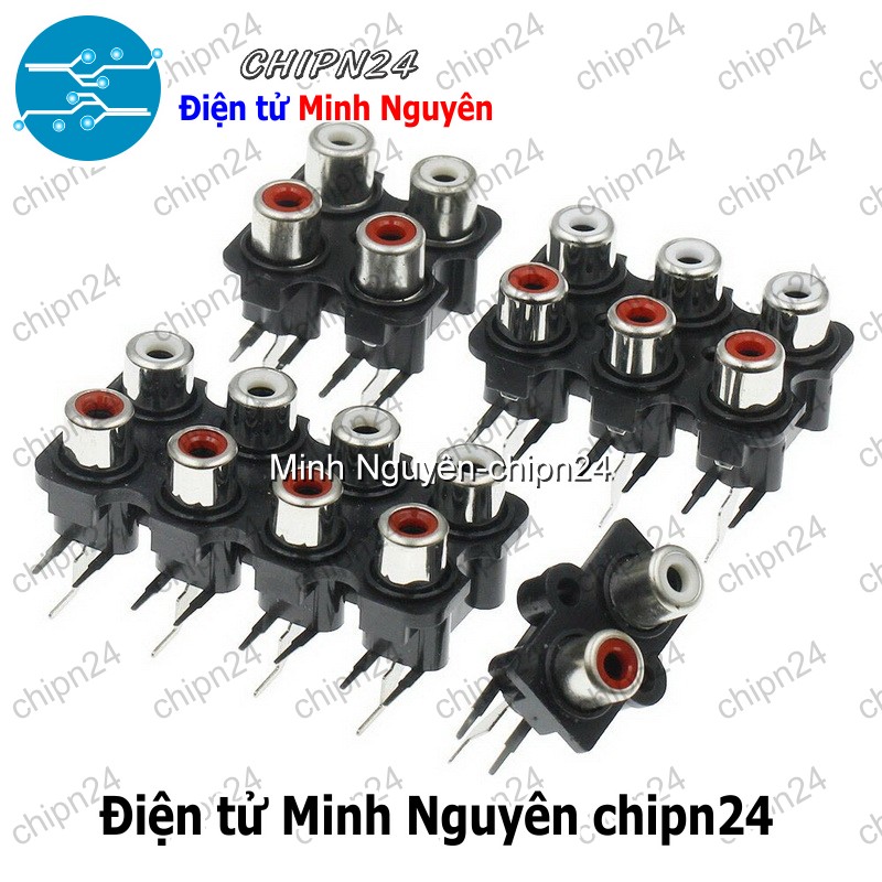 (F116) Jack cắm Audio RCA AV Âm thanh Bông sen (2 4 6 8 Chấu) - [Chọn Loại] - HHH.00171