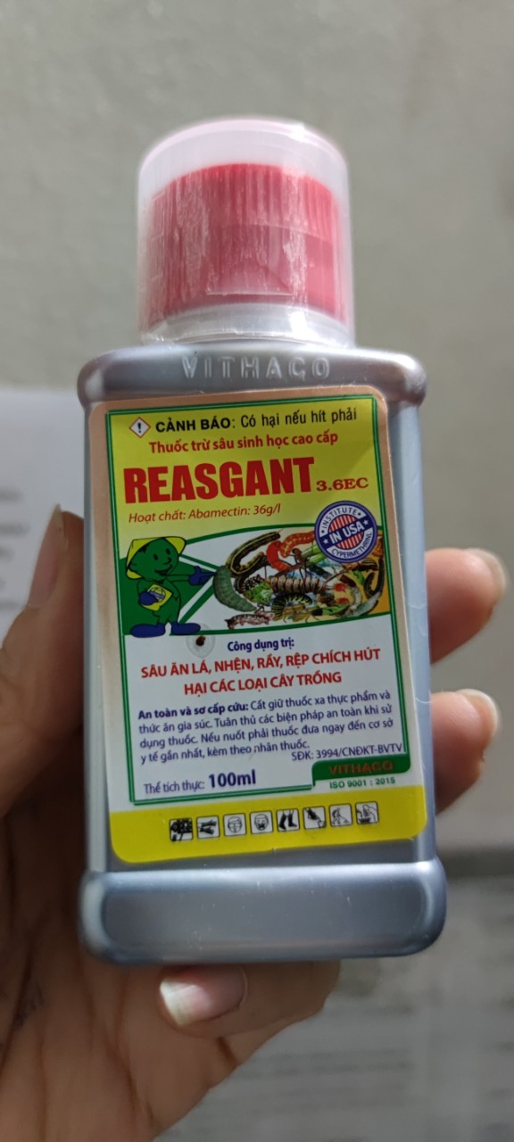 Chế phẩm sinh học Reasgant 3.6EC 100ml phòng trừ sâu ăn lá, nhện đỏ cho cây trồng