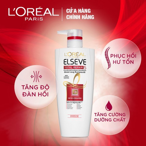 Dầu gội phục hồi tóc L'Oreal Paris total repair 650ml