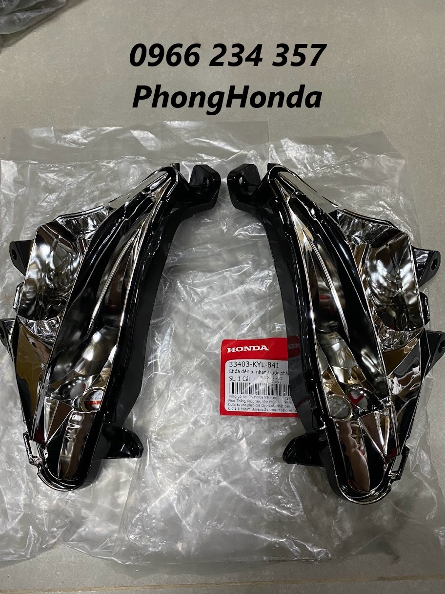 Chụp xi nhan trước + đế xi nhan trước + chụp xi nhan sau Fu X 125 chính hiệu honda