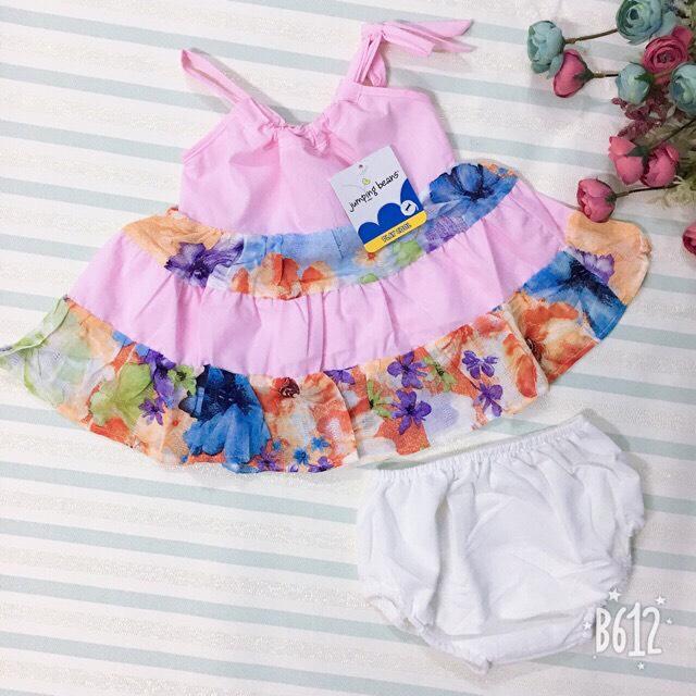 Bộ đồ kate cột dây V013 cho bé gái