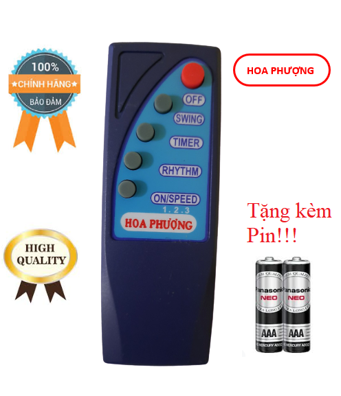 Điều khiển quạt Hoa Phượng- Hàng mới chính hãng 100% Tặng kèm Pin