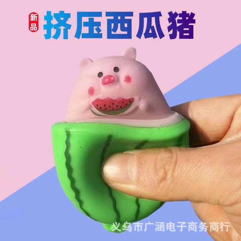 Đồ chơi bóp dẻo Squishy Lợn dưa hấu